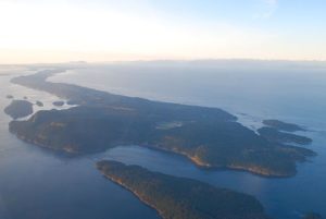 Author reading on Galiano Island, British Columbia